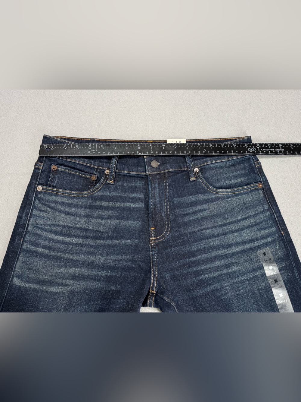 Lucky Brand 110 Slim Cut Jeans CoolMax All Season Technology 34x32 Dark Wash - Picture 2 of 8
